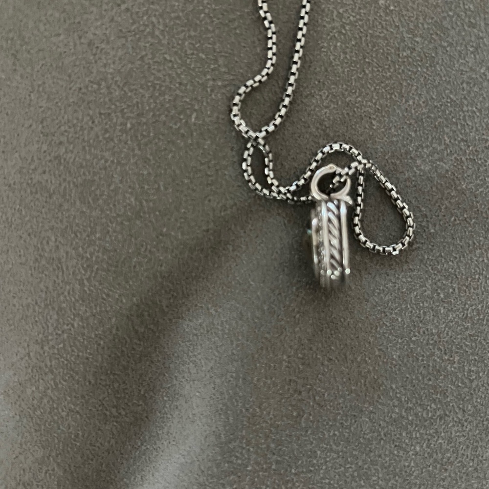 Authentic David Yurman Albion Prasiolite Pendant Sterling Silver - Picture 5 of 7